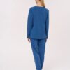 Pigiama donna cotone jersey aperto pantalone lungo