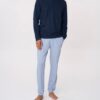Pigiama uomo jersey manica lunga serafino pantalone lungo