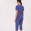 Pigiama donna manica corta serafino con pantalone pescatore