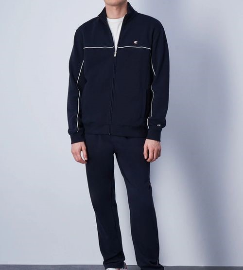 Champion -  tuta uomo full zip in cotone garzato