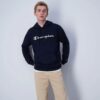 Champion -  felpa uomo con cappuccio in cotone garzato