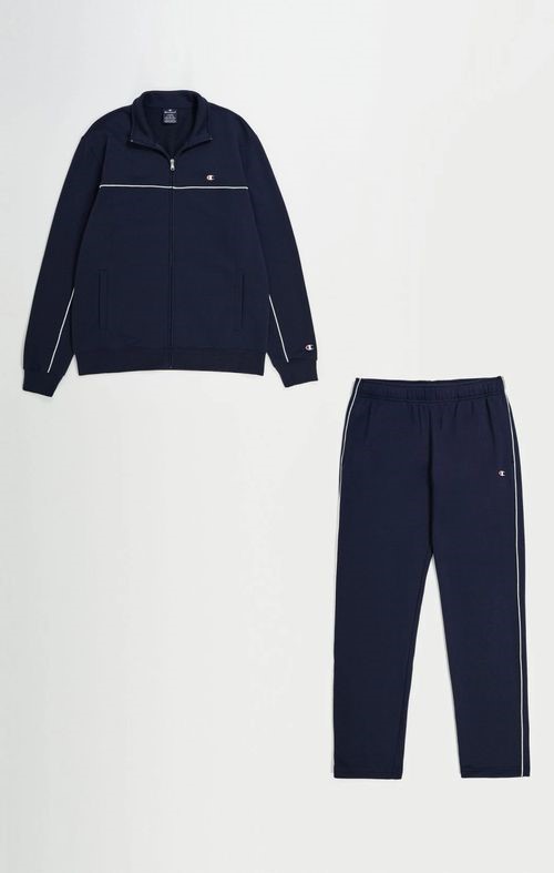 Champion -  tuta uomo full zip in cotone garzato