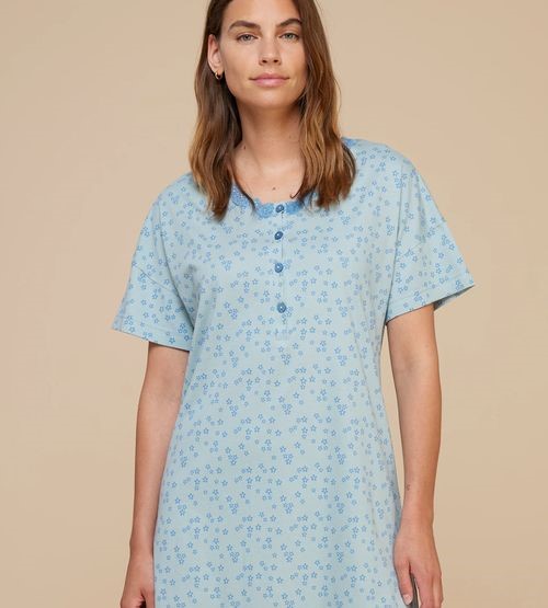 Camicia da notte donna manica corta in cotone noi di notte