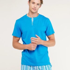Pigiama uomo manica e pantalone corto in cotone noi di notte