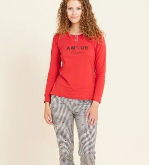 Pigiama donna man.lunga pant.lungo cotone