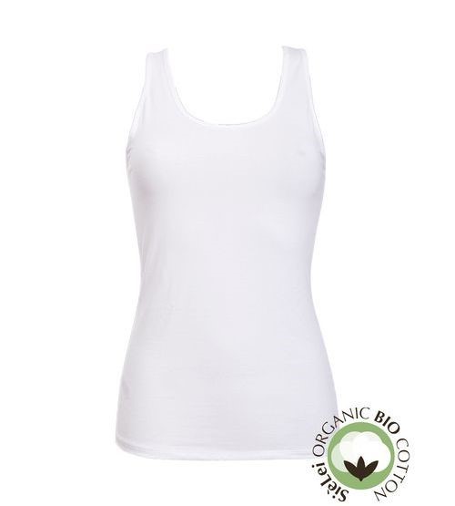 Canotta donna spalla larga cotone elasticizzato