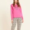Pigiama donna man.lunga pant.lungo cotone