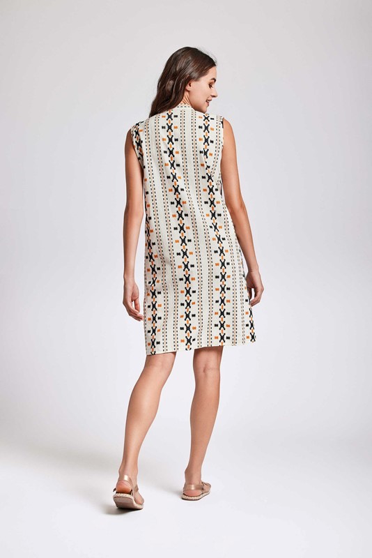 Scamiciato donna malibu sleeveless shirt dress 100% cotone