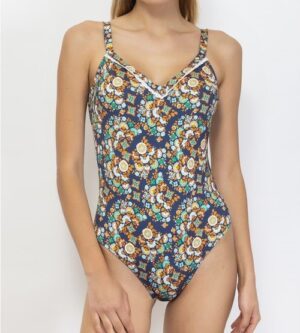 Costume intero con coppe imbottite estraibili verdissima