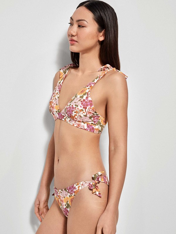Gisela - reggiseno bikini alto con fiocco e imbott. estraib.