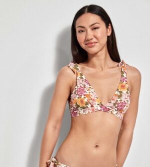 Gisela - reggiseno bikini alto con fiocco e imbott. estraib.