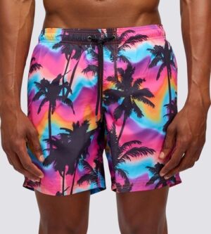 Shorts uomo mare sundek fantasia palma
