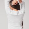 Gisela - maglia girocollo donna con manica lunga in cotone